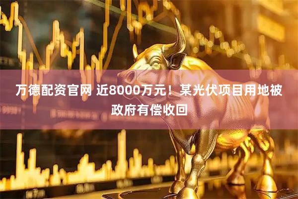 万德配资官网 近8000万元！某光伏项目用地被政府有偿收回